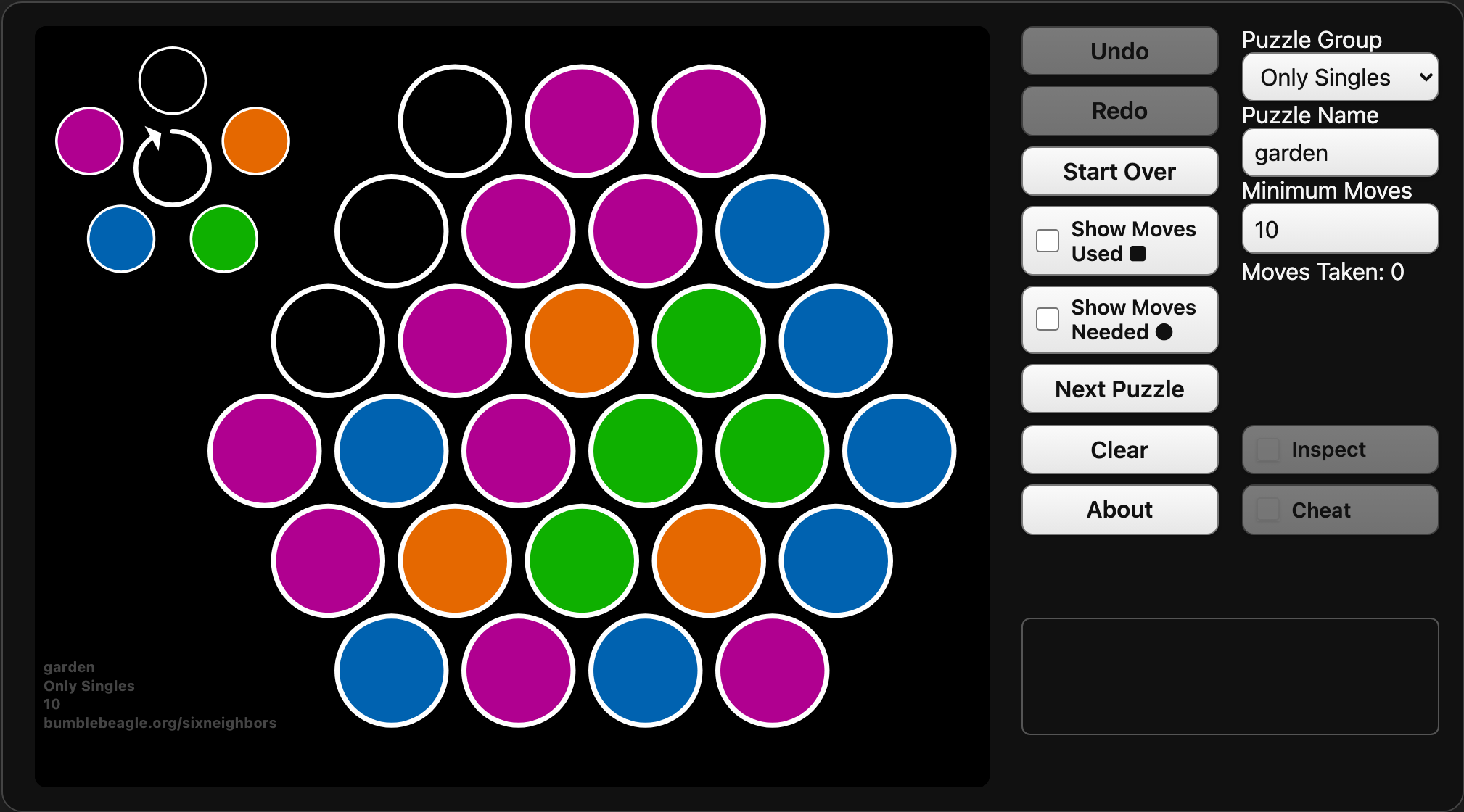 Screenshot of the Garden puzzle